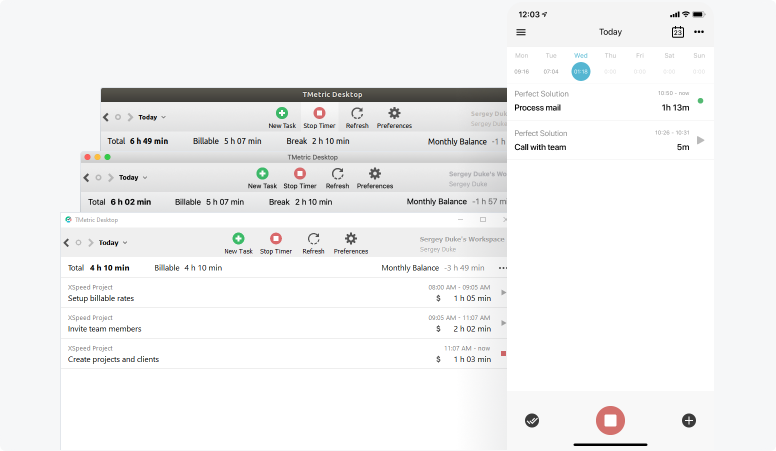 Track your work time even if you are offline